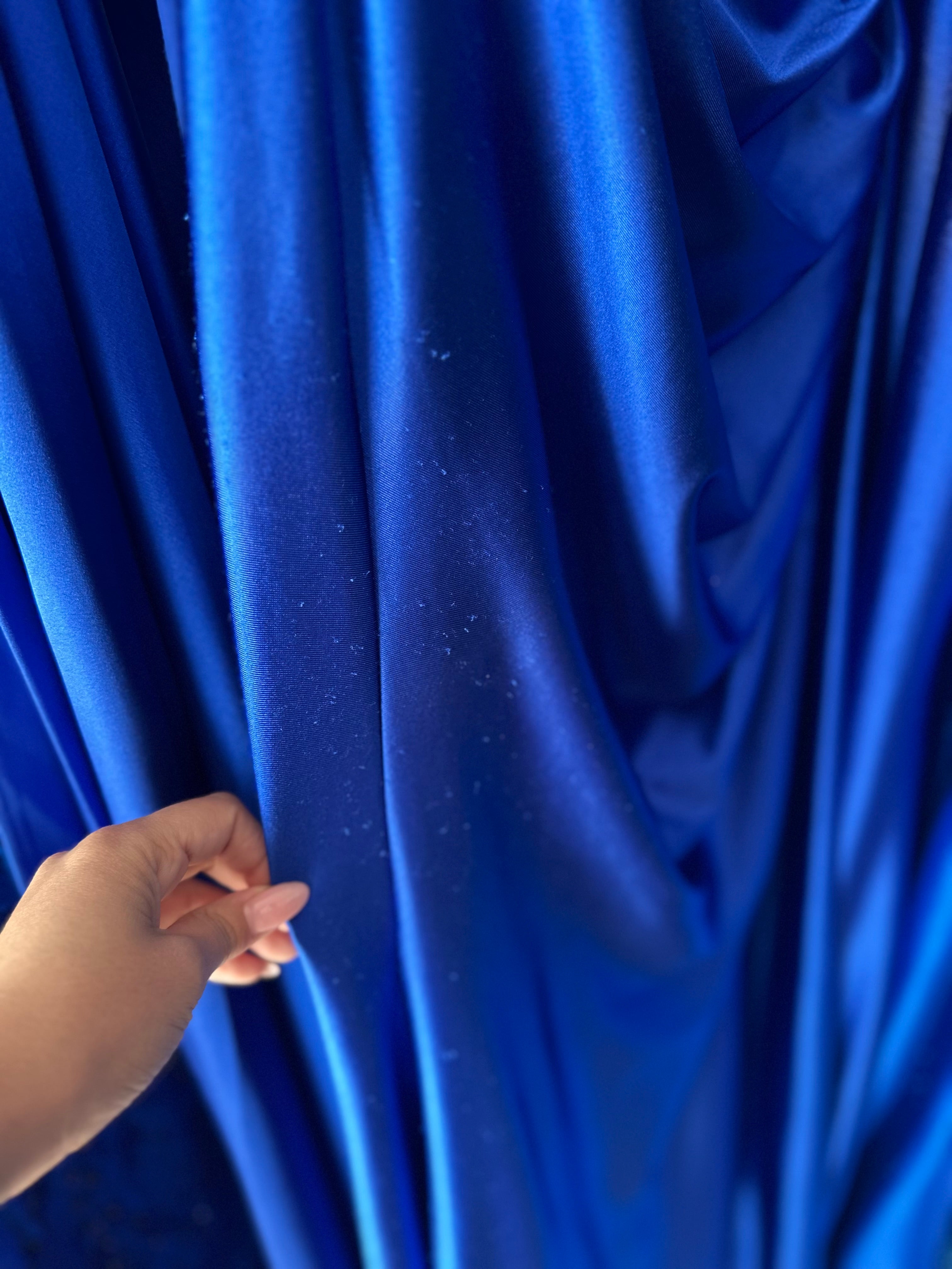 ROYAL BLUE EMBELLISHED LACE & SATIN FITTED GOWN- CD868 (SHOWROOM SALE)