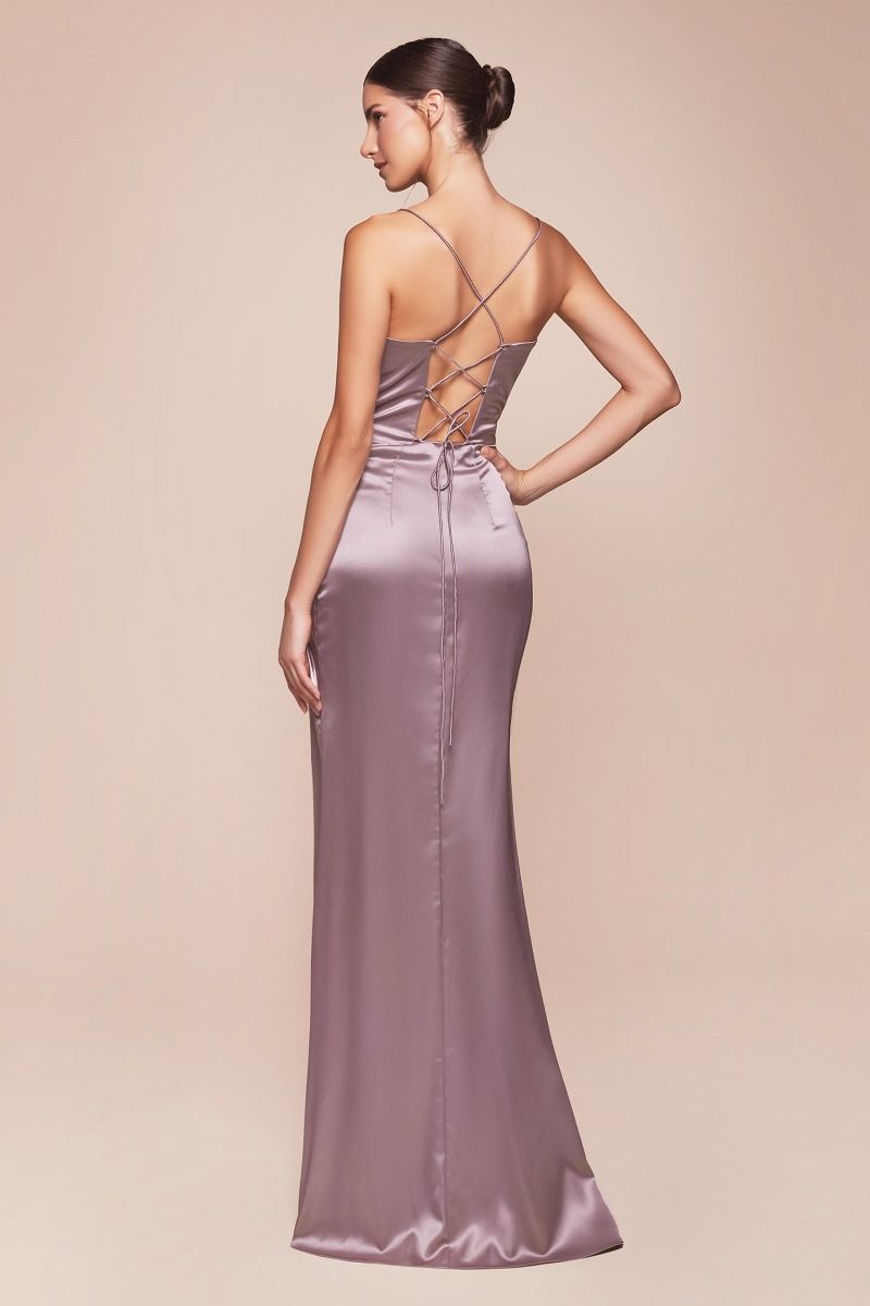 CORSET COWL SATIN GOWN -7483