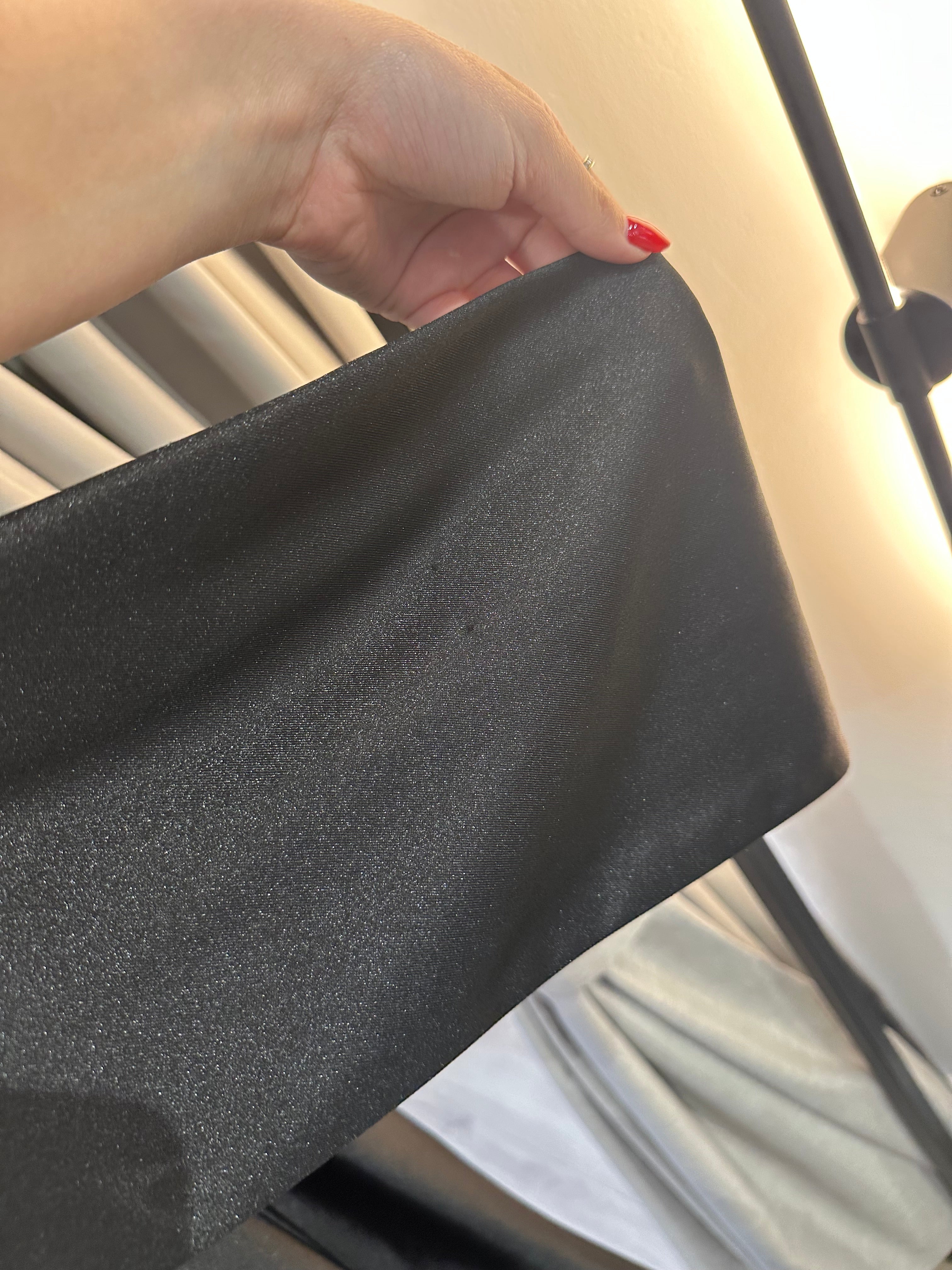 BLACK OFF THE SHOULDER SATIN & LACE GOWN- CDS507 (SHOWROOM SALE)