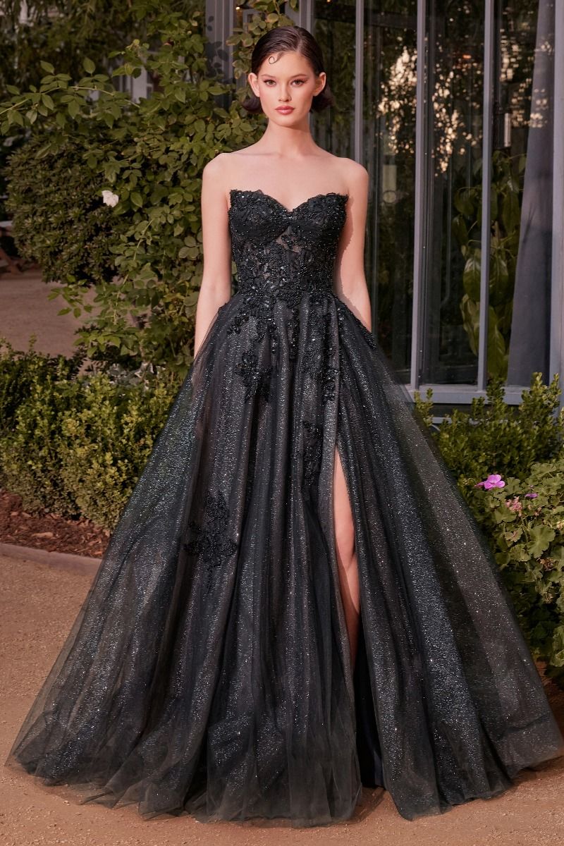 STRAPLESS LAYERED TULLE BALL GOWN- A1378