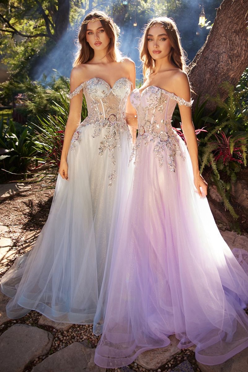 EMBELLISHED A-LINE TULLE BALL GOWN-A1258