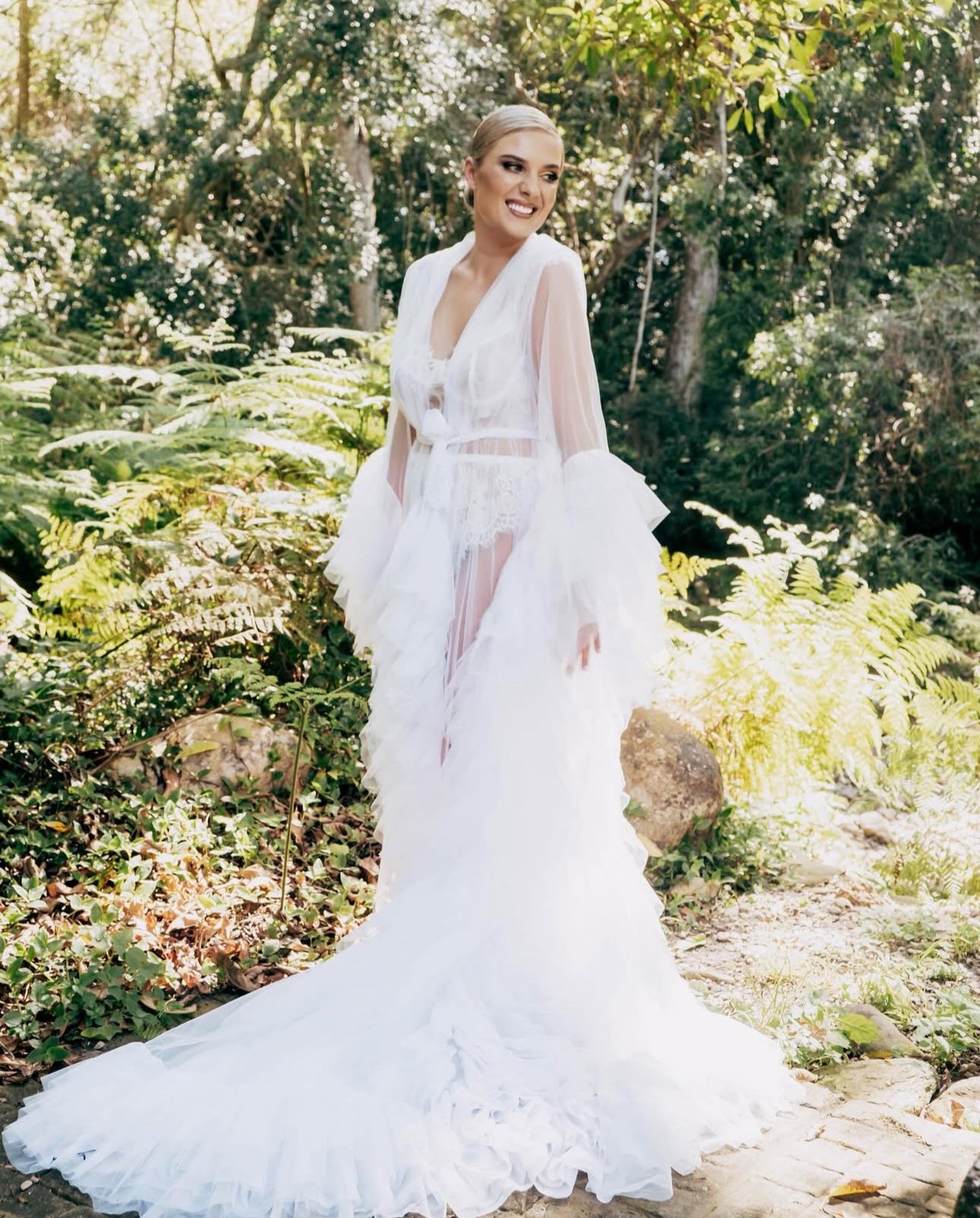 LUXURY TULLE ROBE (RENTAL)