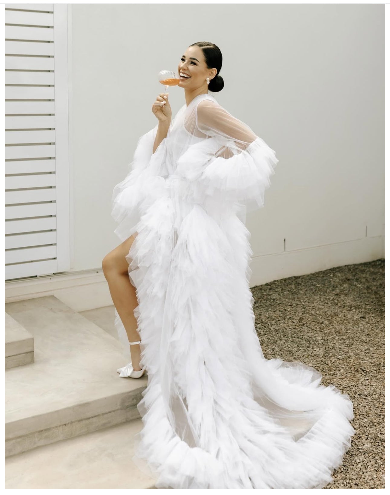 LUXURY TULLE ROBE (RENTAL)