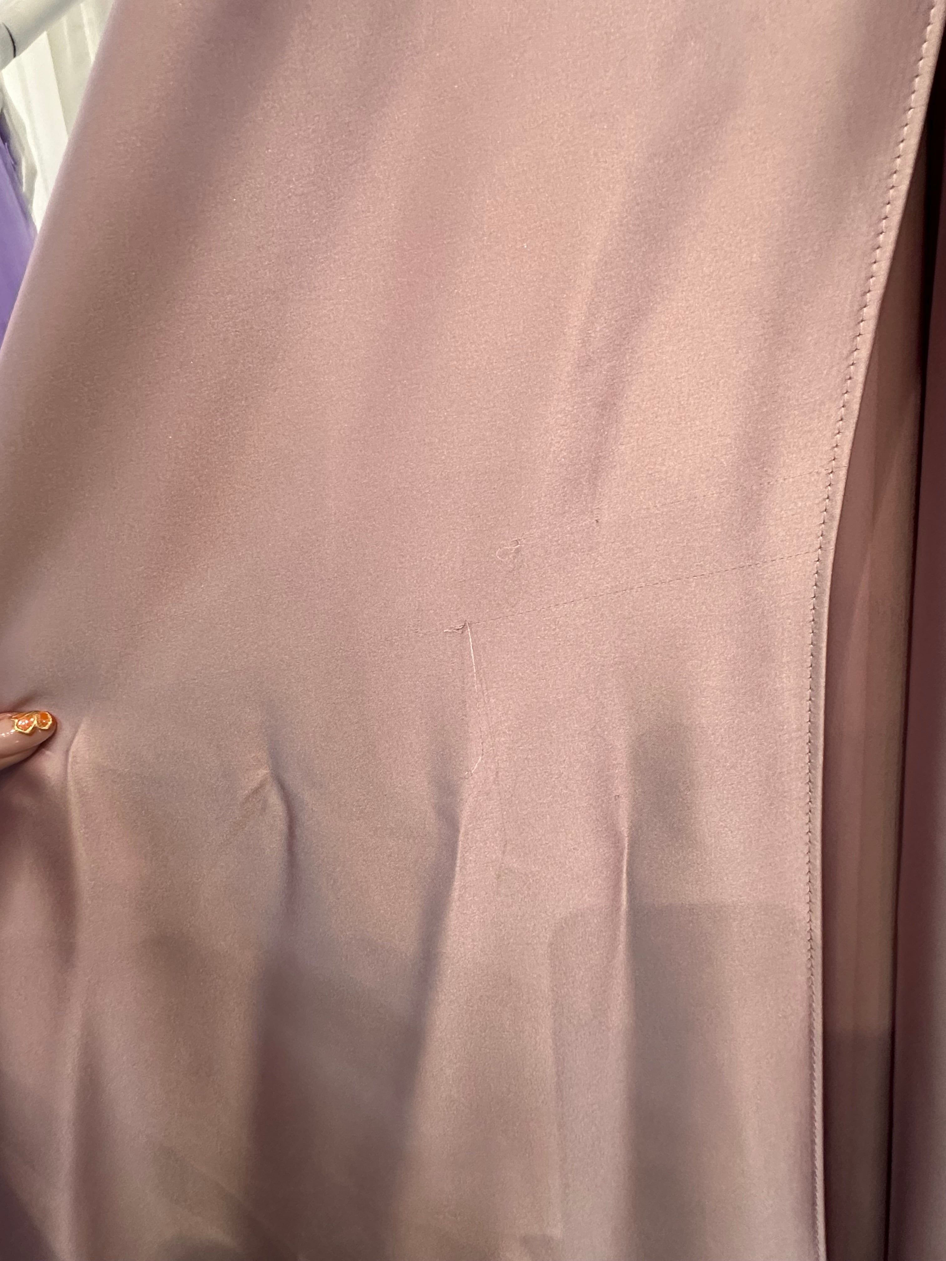 MAUVE A-LINE SATIN BUSTIER DRESS- CD337 (SHOWROOM SALE)