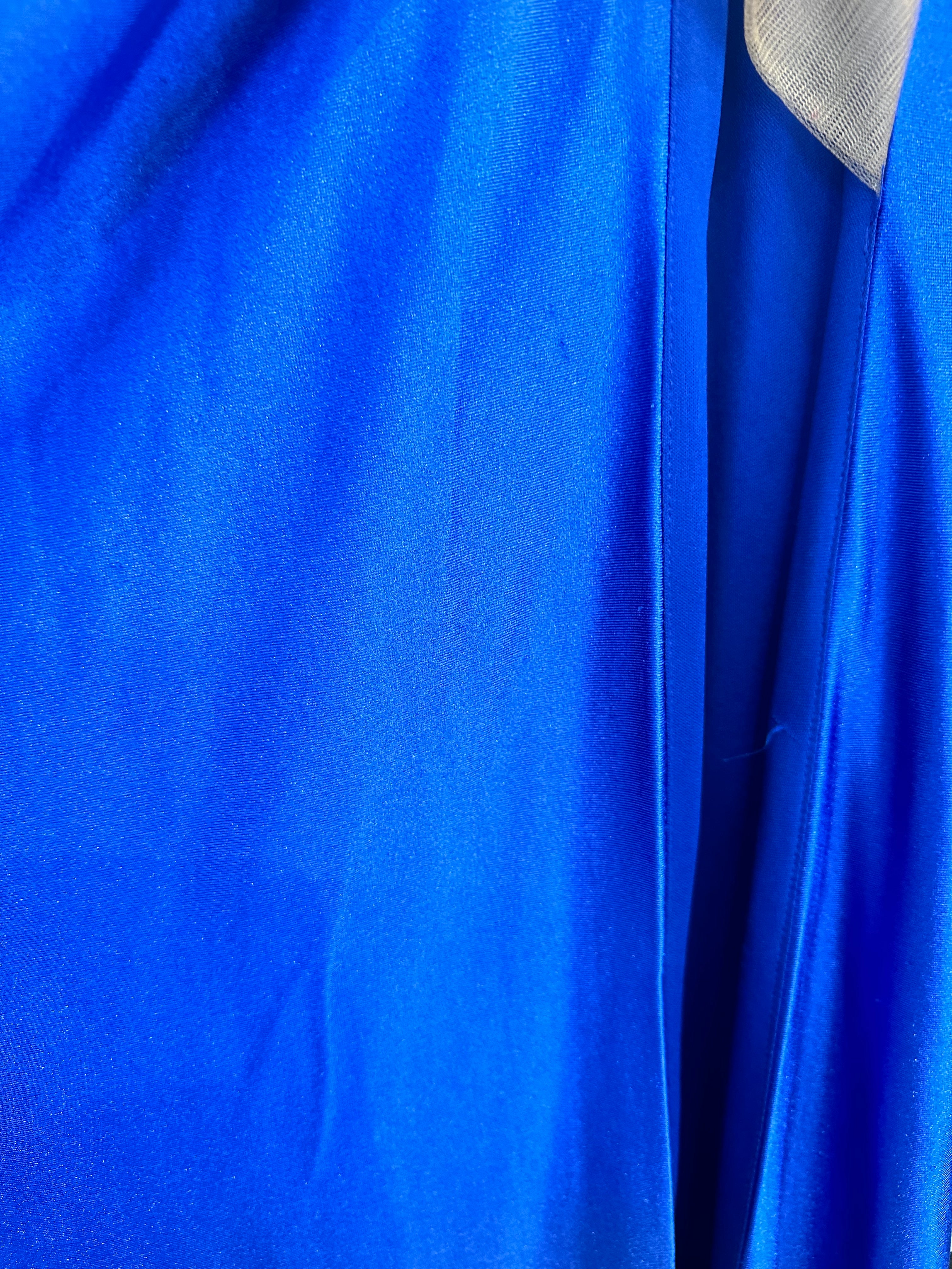 ROYAL BLUE FITTED EMBELLISHED BUST CORSET GOWN- CD2215 (SHOWROOM SALE)