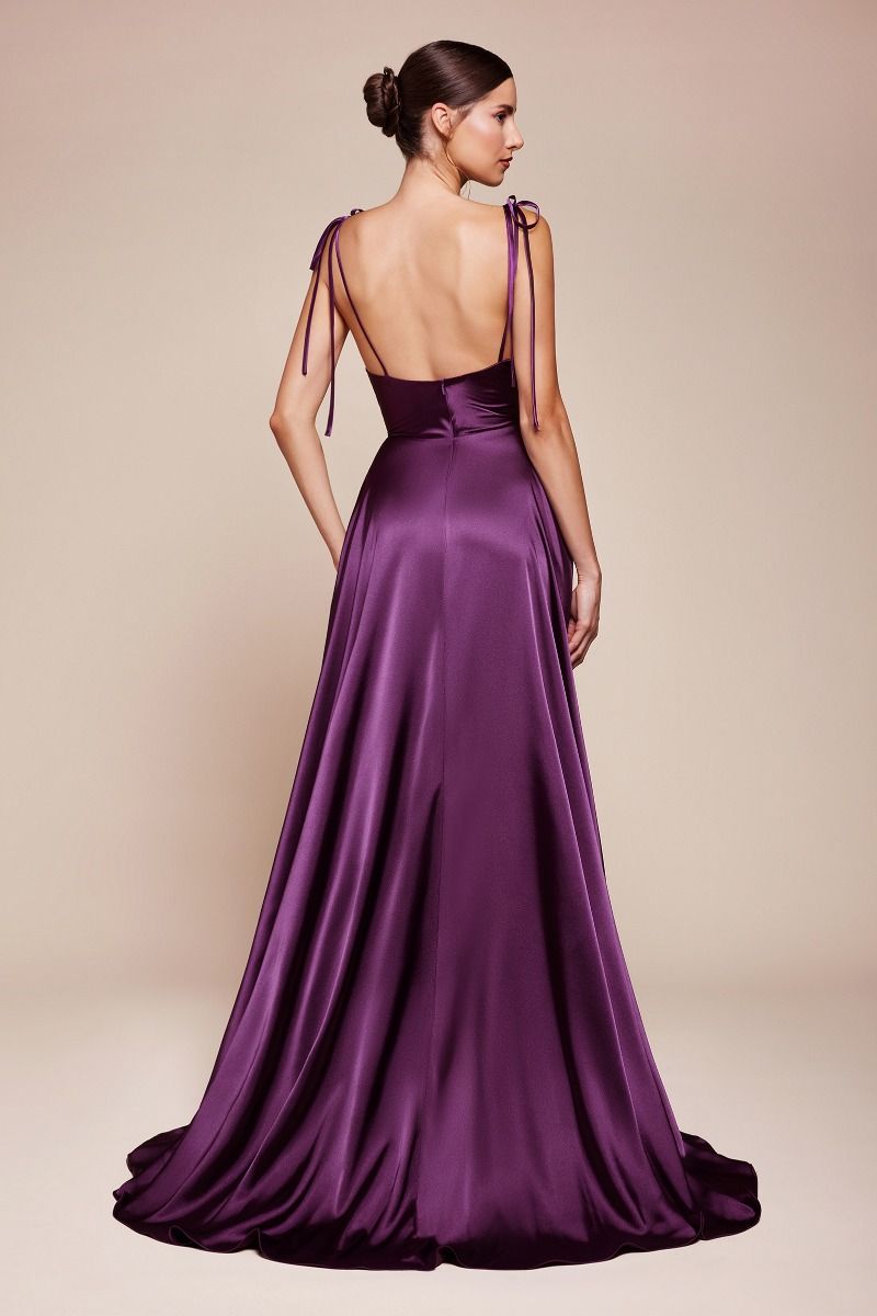 SATIN A-LINE DRESS- BD104