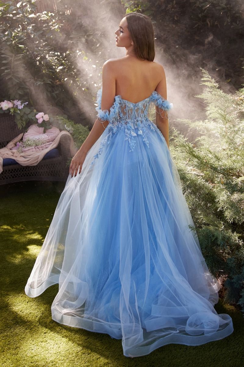OFF THE SHOULDER A-LINE GOWN- A1237