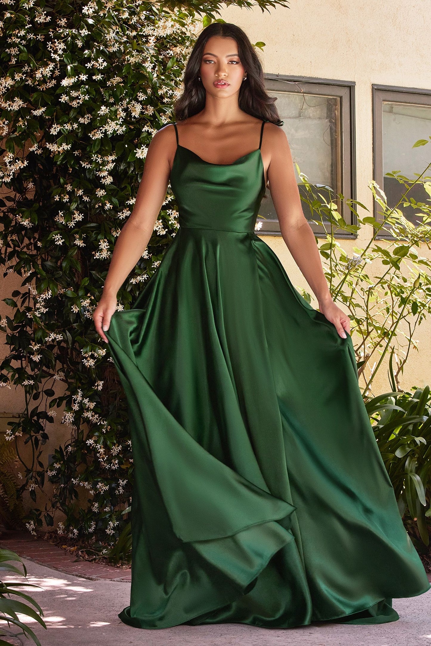 SATIN A-LINE DRESS- BD104