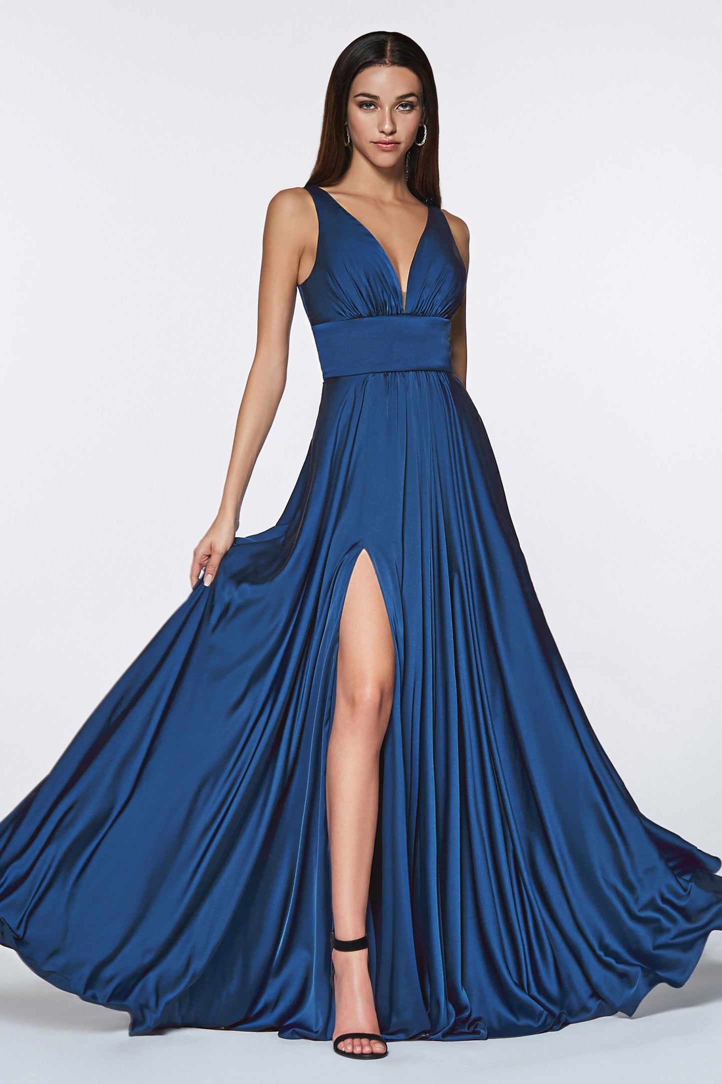 SATIN A-LINE DRESS - 7469