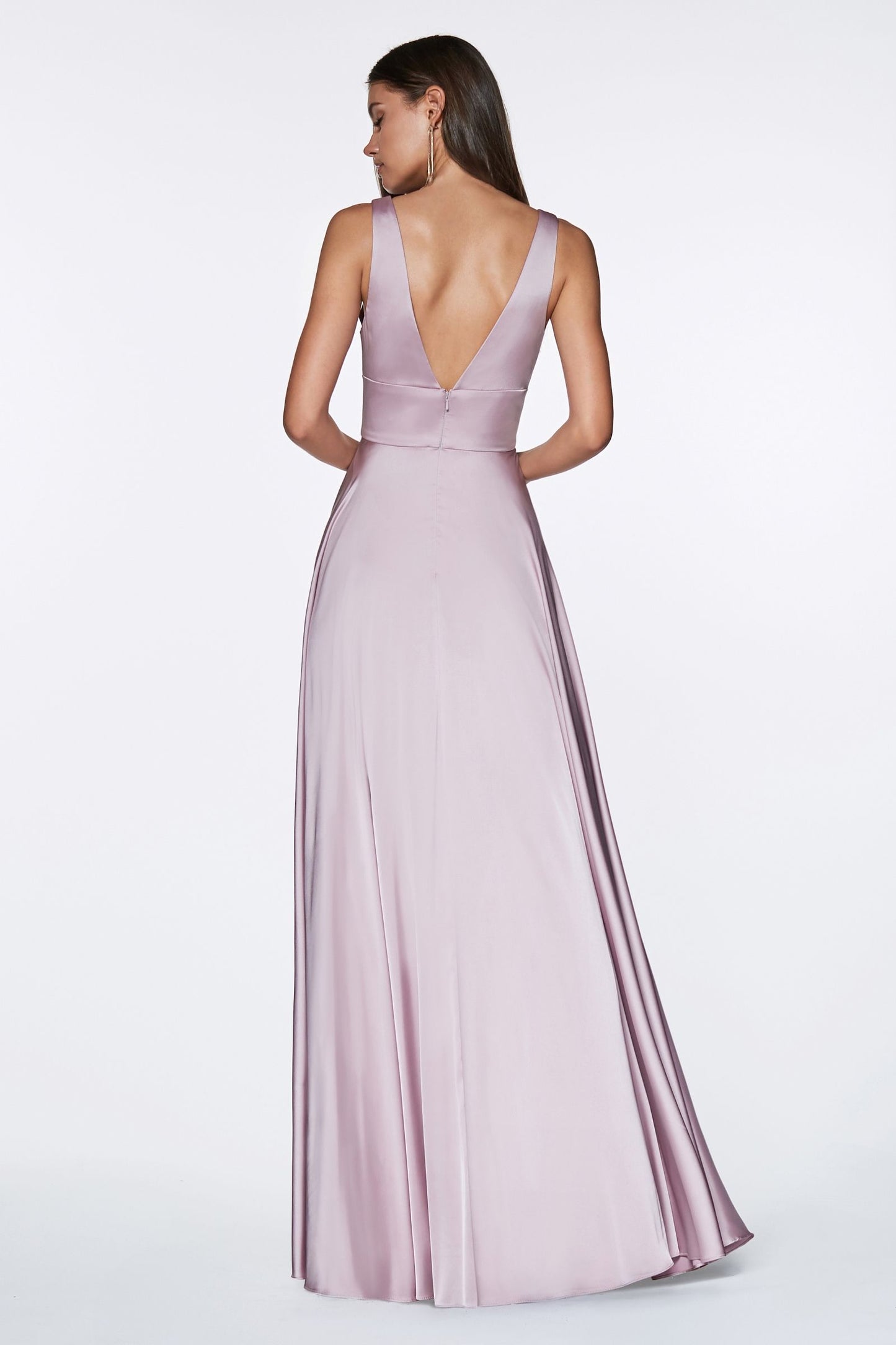 SATIN A-LINE DRESS - 7469