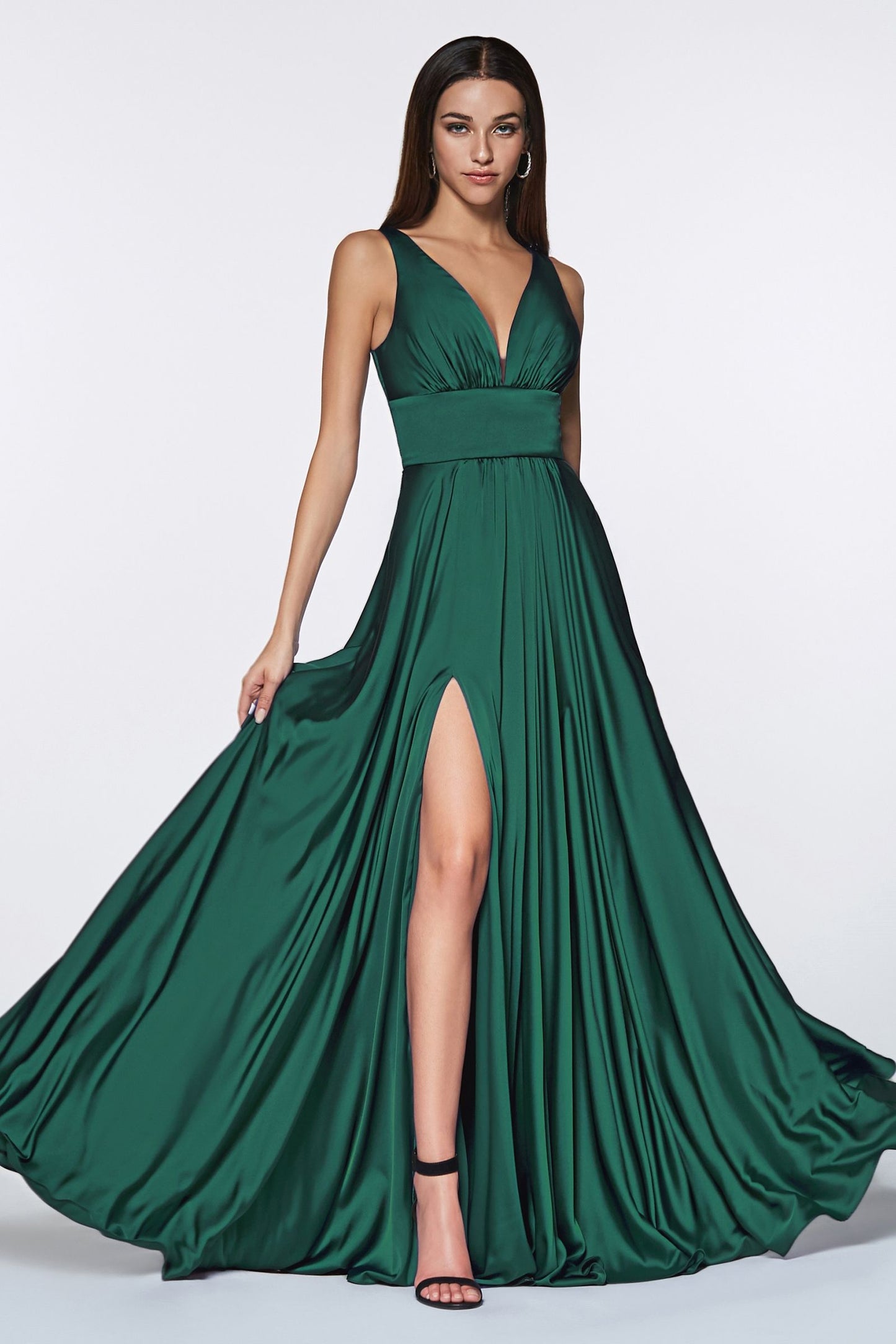 SATIN A-LINE DRESS - 7469