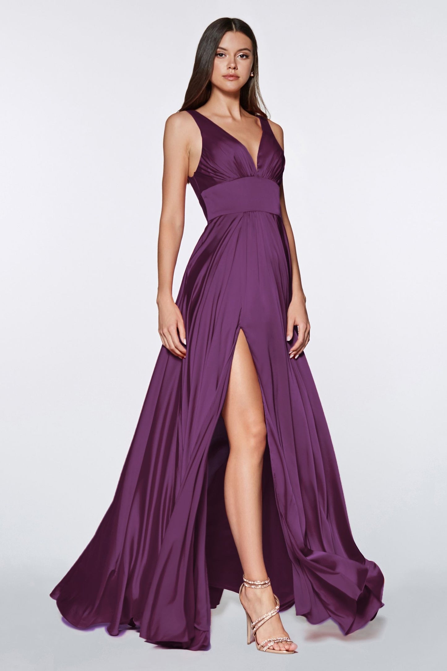 SATIN A-LINE DRESS - 7469