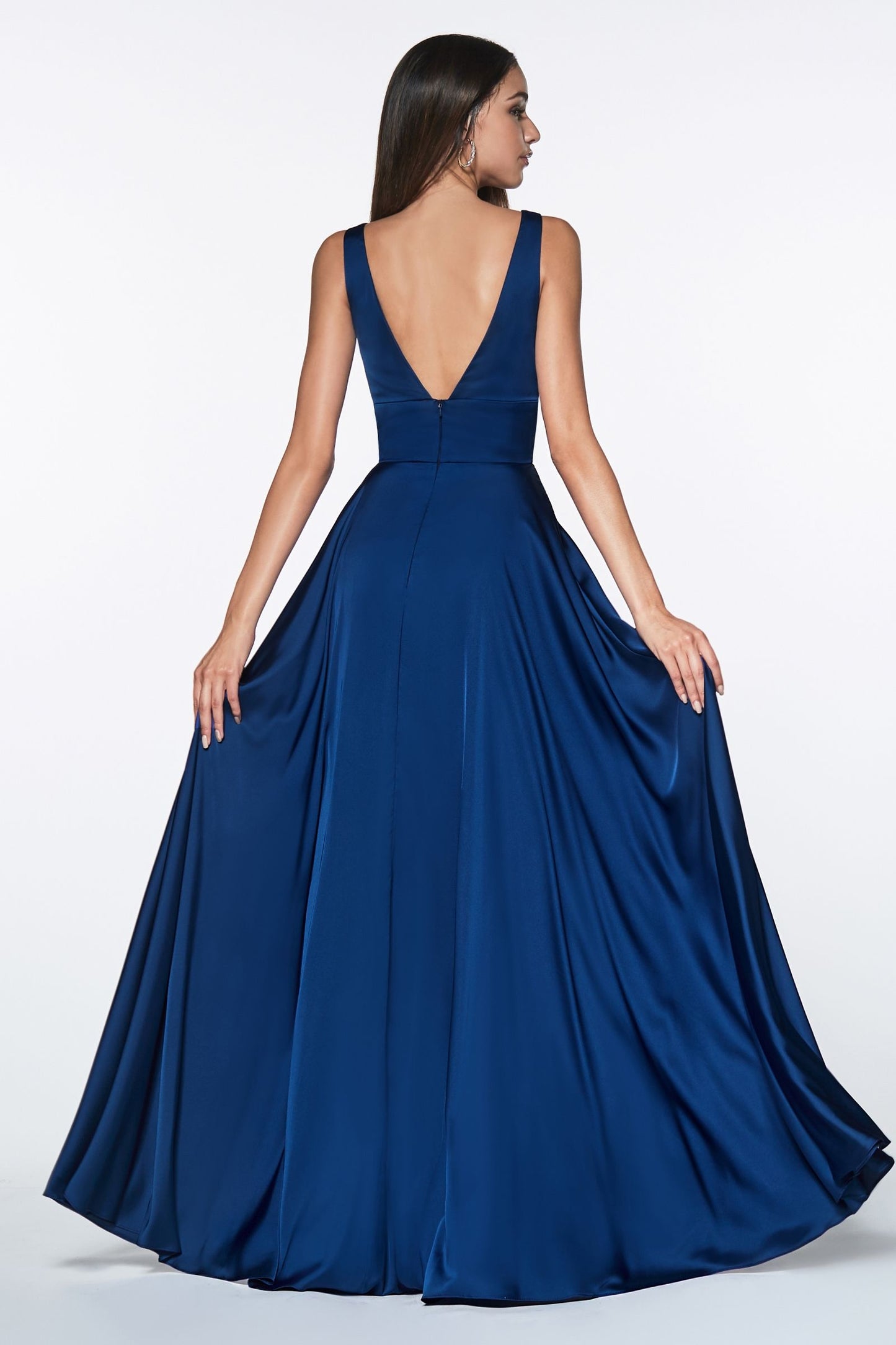 SATIN A-LINE DRESS - 7469