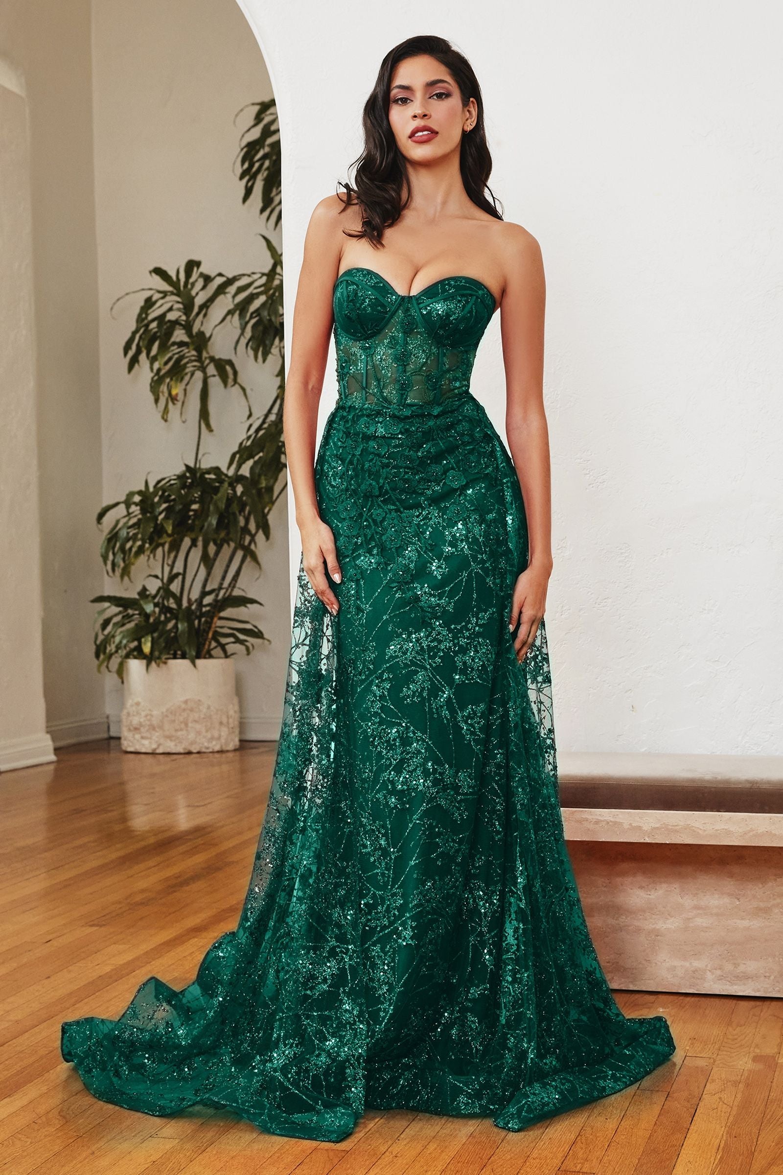 Formal dress with overskirt best sale