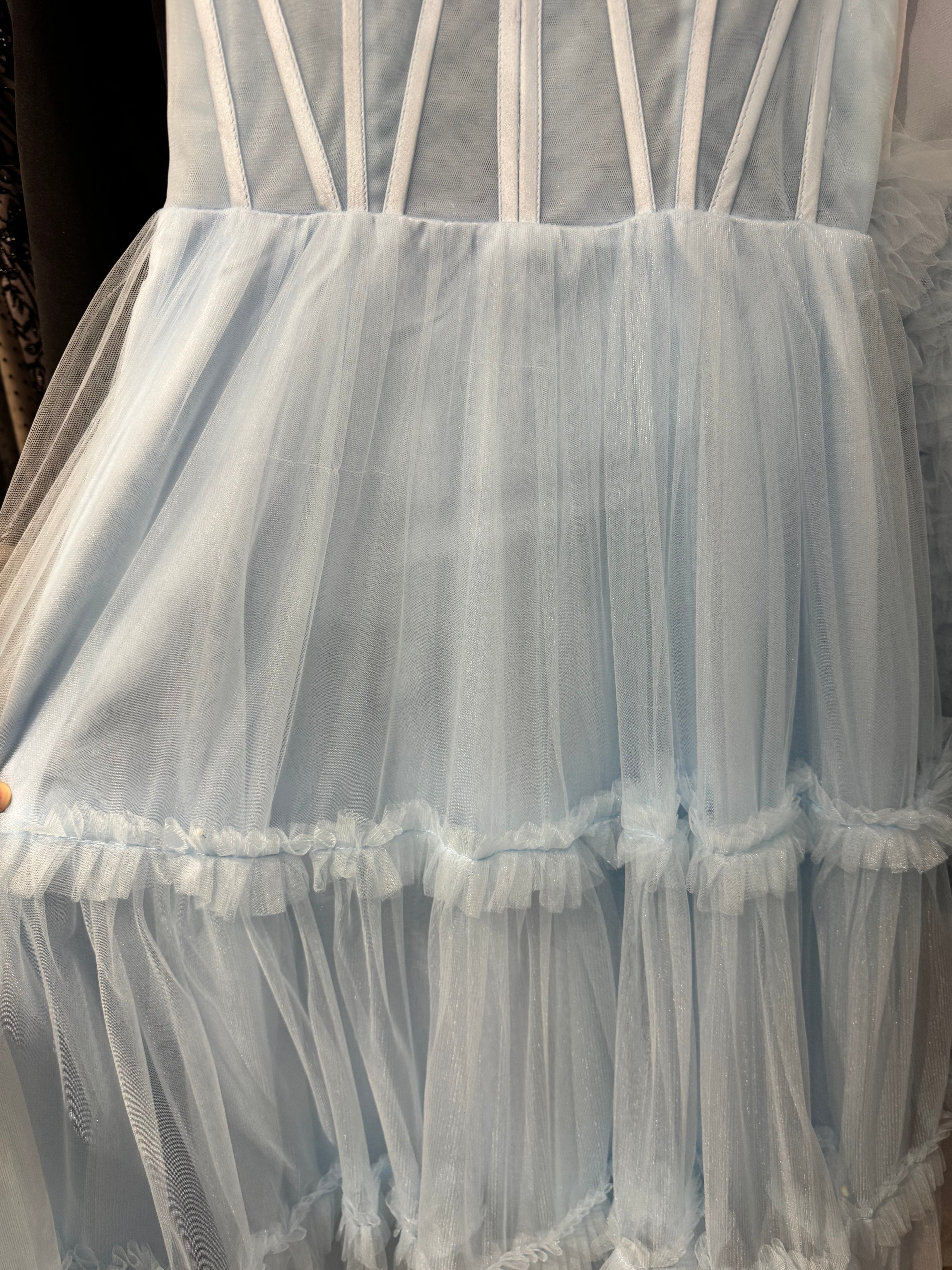 LIGHT BLUE TULLE CORSET DRESS US6