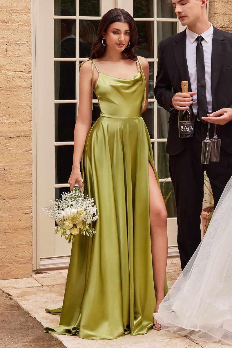 SATIN A-LINE DRESS- BD104