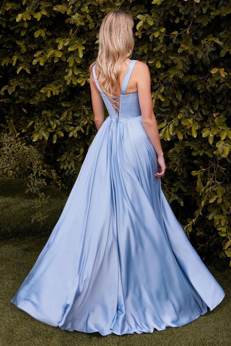A-LINE SOFT SATIN DRESS- 7447
