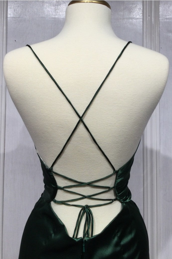 SATIN FITTED KNOT GOWN- BD111