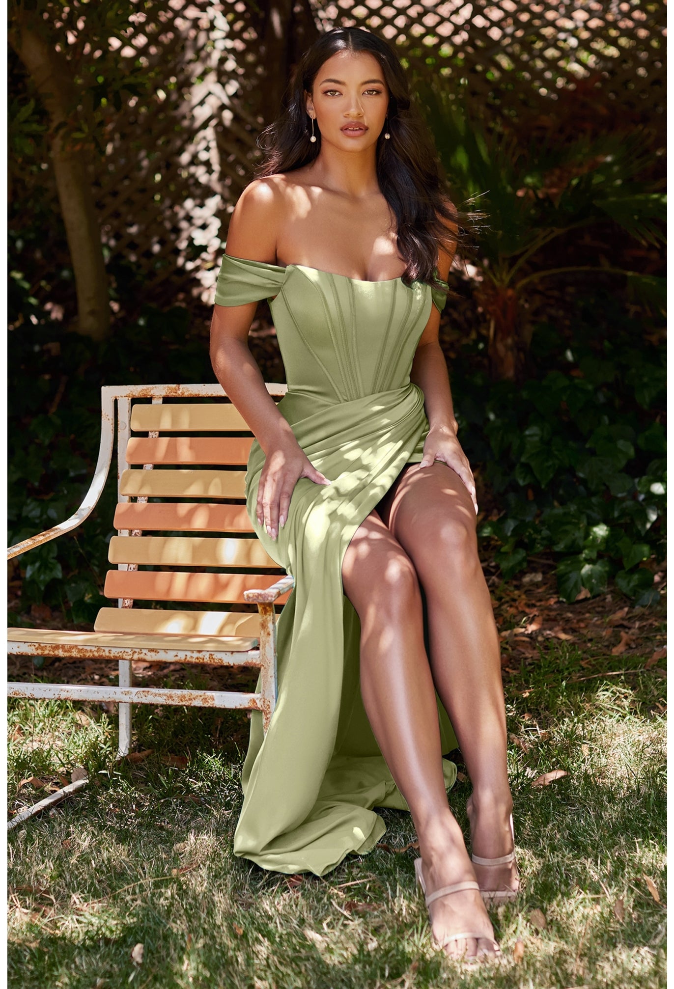 CORSET SOFT SATIN DRESS- 7484