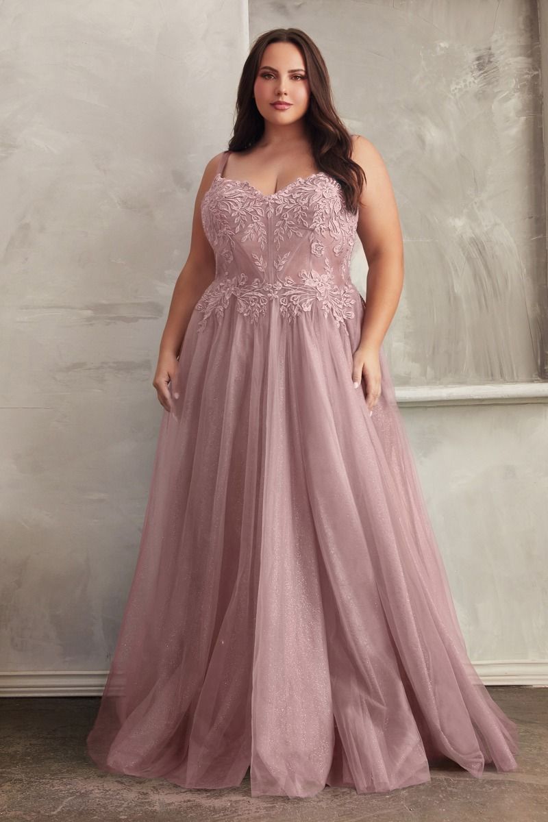 LACE A-LINE TULLE GOWN- C150 CURVE