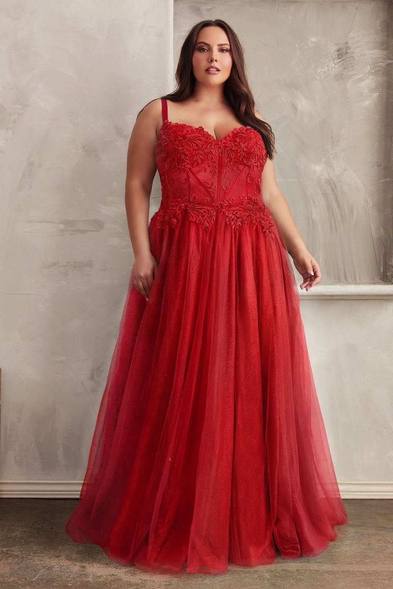 LACE A-LINE TULLE GOWN- C150 CURVE