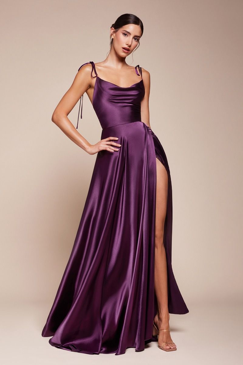 SATIN A-LINE DRESS- BD104