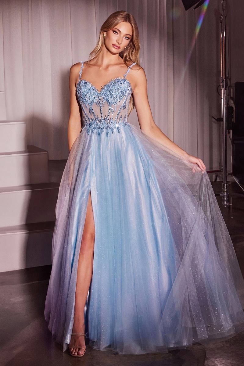 LACE & TULLE A-LINE DRESS- CD0234