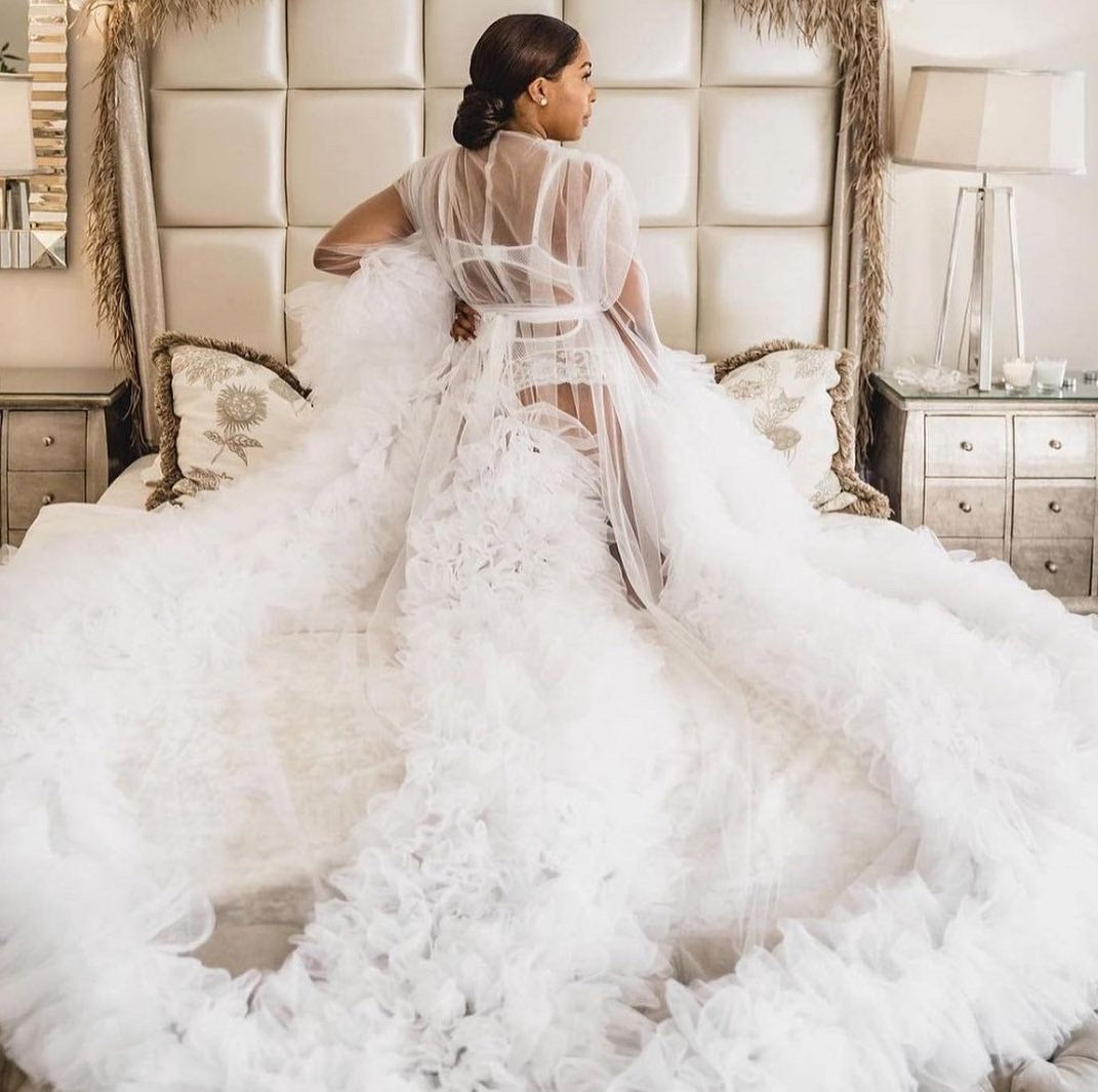 LUXURY TULLE ROBE (RENTAL)