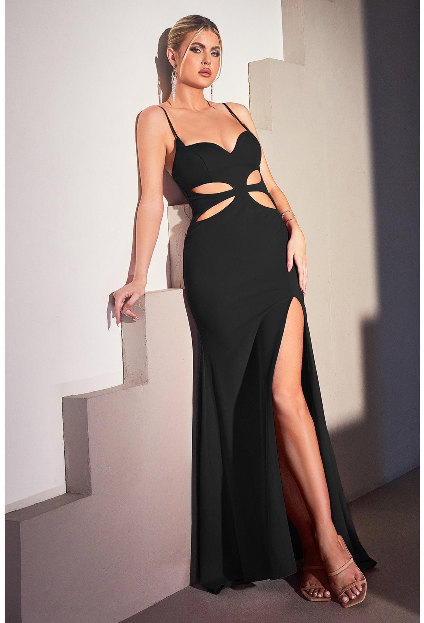 FITTED SEXY CUT OUT GOWN- CH129* – Livia & Co
